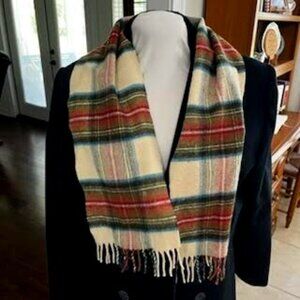 Cashmere Tartan Scarf Dress Stewart by Johnstons of Elgin VTG Quite Luxury $495